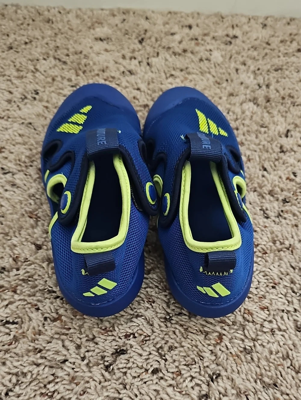 Kids Navy & Neon Green Water Shoes